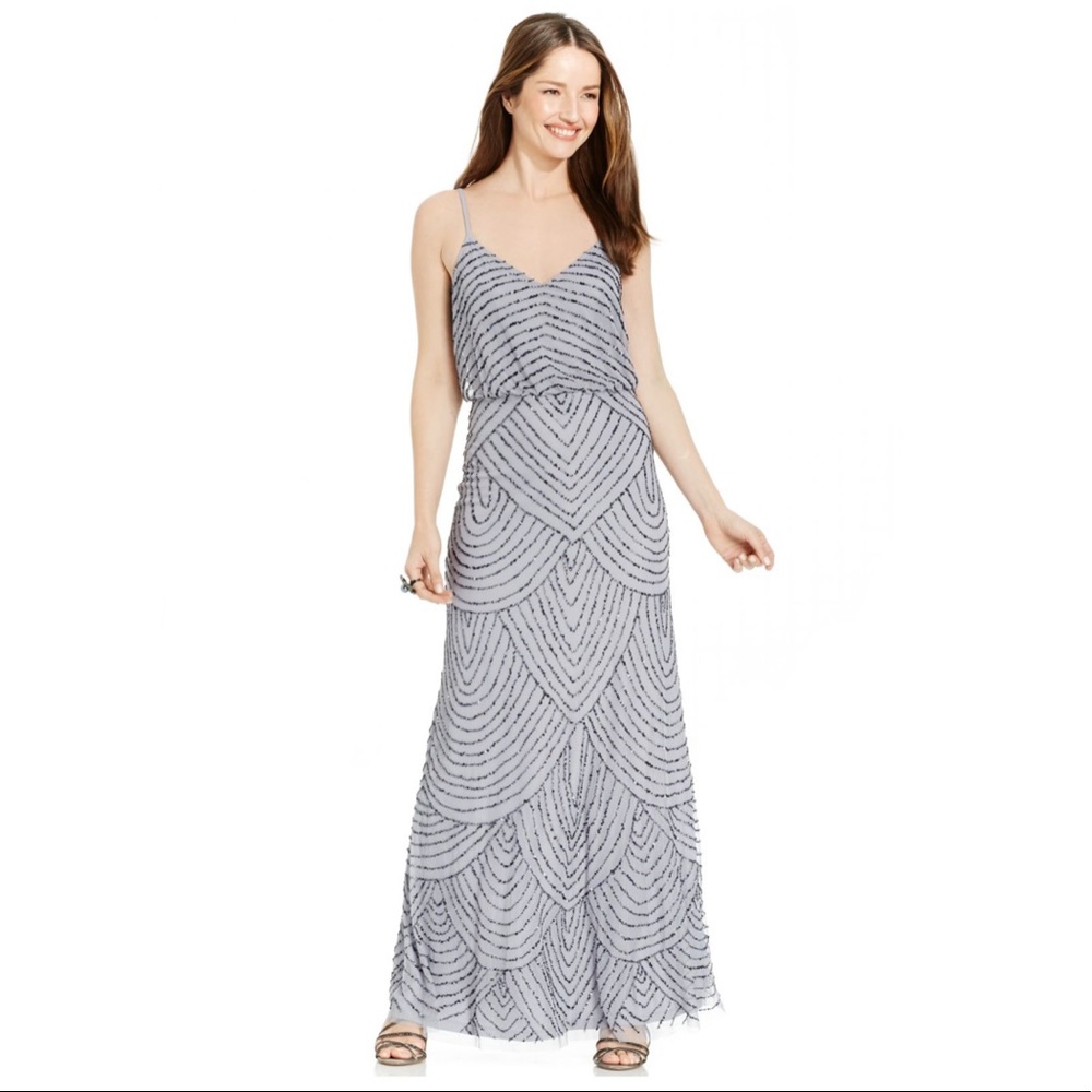 Long blouson dress by Adrianna Papell
